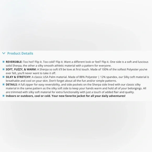 NIB USA PALM 🌴Reversible Sherpa Full Zip Hoodie - Picture 5 of 15